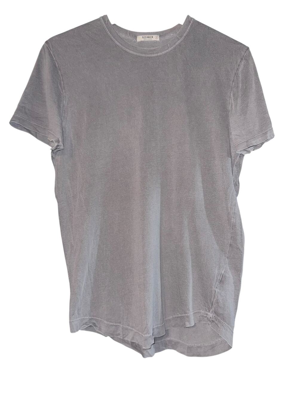 Buck Mason T Shirt Mens S Gray Acid Wash Cotton USA Made Retro City Basic Alt